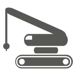 Icono de lado de grúa industrial Diseño PNG