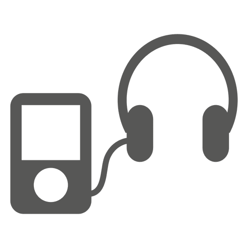 Icono de música de auriculares Diseño PNG