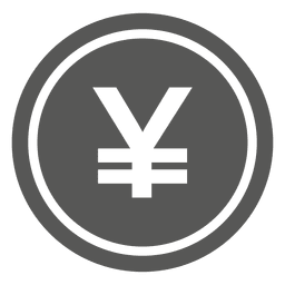 Japanese yen coin icon Transparent PNG