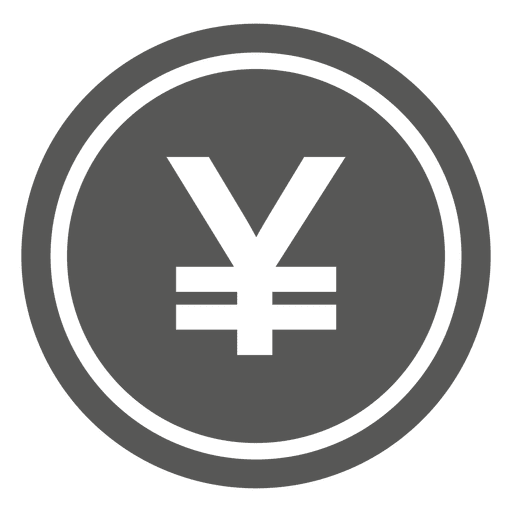 Japanese yen coin icon