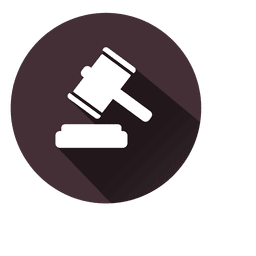 Icono de círculo de martillo de juez Transparent PNG