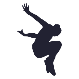 Jumper landing silhouette PNG Design