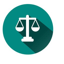 Justice scale circle icon Transparent PNG