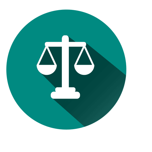 Justice scale circle icon PNG Design