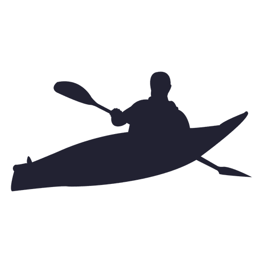 Silueta de kayak Diseño PNG