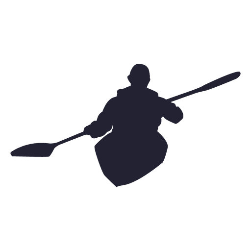 Kayaking silhouette PNG Design