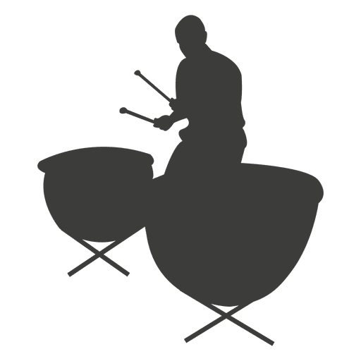 Kettledrums player silhouette PNG Design