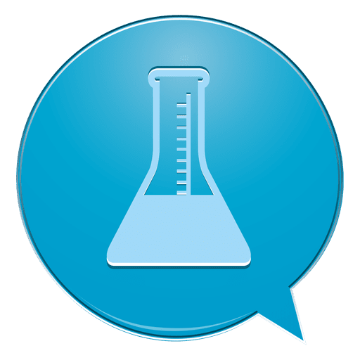 Laboratory flask bubble icon