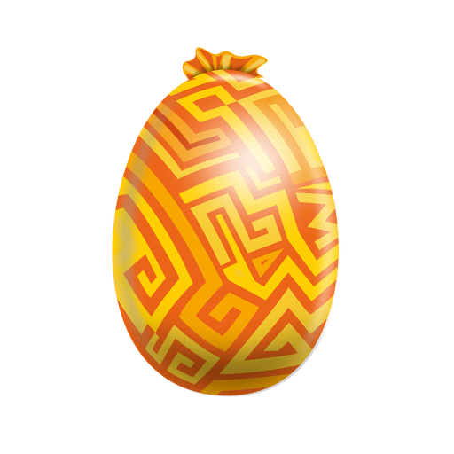 Huevo de pascua pintado laberinto