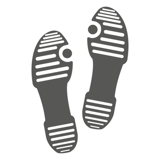 Icono de huella de sandalia de mujer
