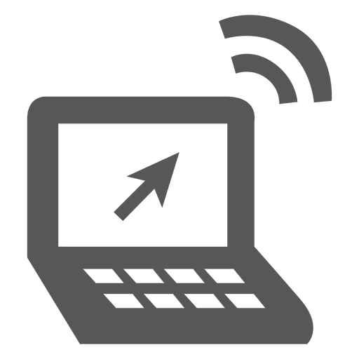 Laptop networking icon