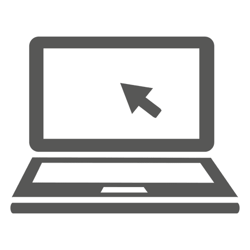 Laptop com ?cone de cursor Desenho PNG