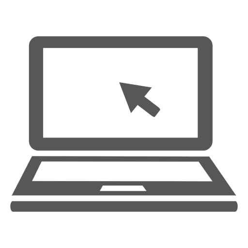 Laptop with cursor icon PNG Design