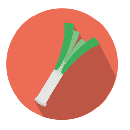 Icono de círculo de puerro Diseño PNG