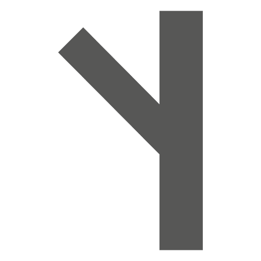 Linkes y Kreuzungszeichen PNG-Design
