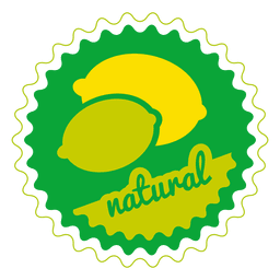 Natürlicher Zitronenkreisabzeichen PNG-Design