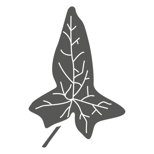 Line silhoette rubra leaf PNG Design