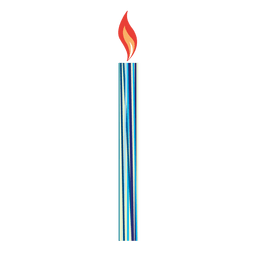 Vela de aniversário com estampa linear Desenho PNG