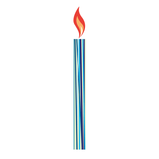 Linear print birthday candle PNG Design