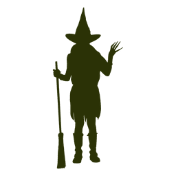 Little Witch Girl Silhouette 1 PNG & SVG Design For T-Shirts