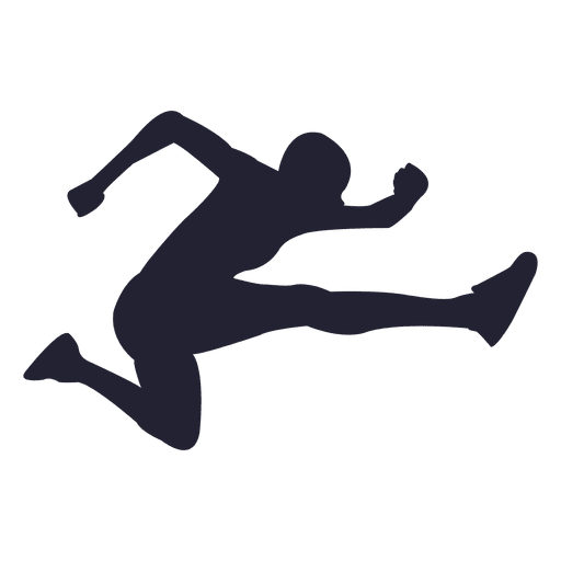 Silhueta de atleta de salto em comprimento Desenho PNG