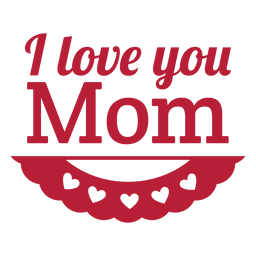 Rótulo vintage adoro mamãe Desenho PNG