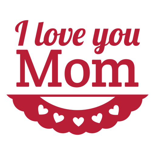 Download Love mom vintage label - Transparent PNG & SVG vector file