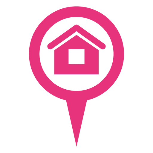 Magenta house round bubble PNG Design