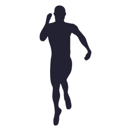 Silueta de atleta masculino Diseño PNG