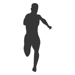 Atleta masculino corriendo silueta Diseño PNG