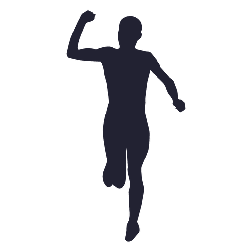 Male athlete silhouette 2 PNG Design