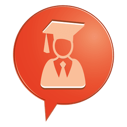 Ícone de bolha de pós-graduação masculino Desenho PNG