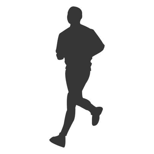 Male jogging silhouette PNG Design