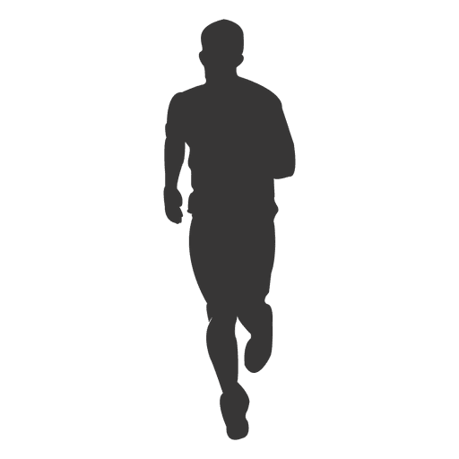 Male jogging silhouette 1 PNG Design