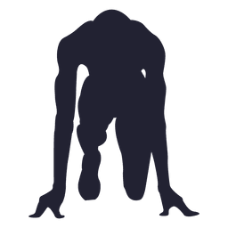 Male running mark silhouette PNG Design