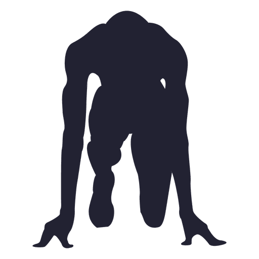 Male running mark silhouette PNG Design