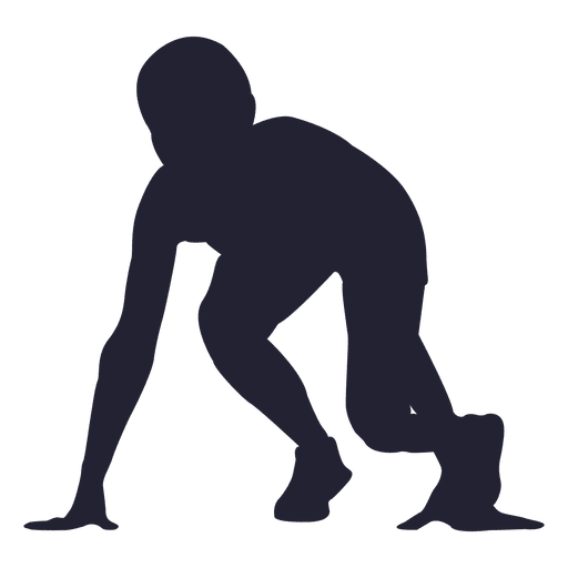 Male running mark silhouette 1 PNG Design
