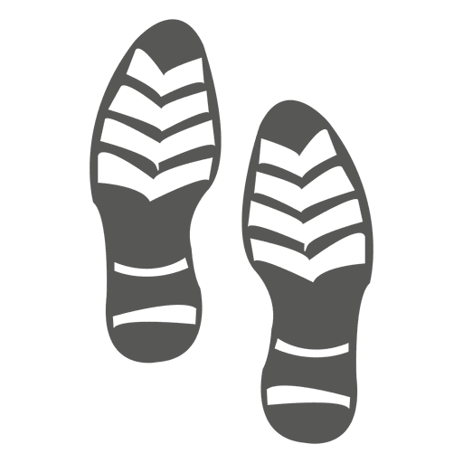 Icono de huella de zapato masculino