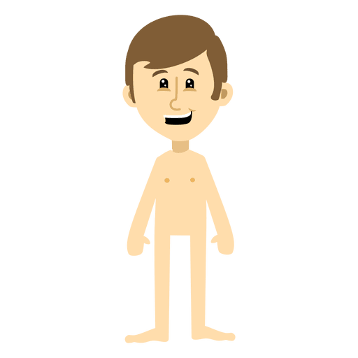 Personaje de dibujos animados hombre sin ropa - Descargar PNG/SVG