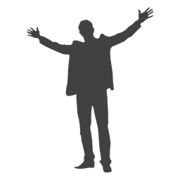 Man celebrating silhouette PNG Design