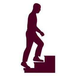 Man climbing stairs illustration Transparent PNG
