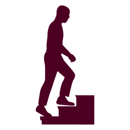 Mann der Treppenillustration klettert PNG-Design