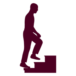 Guy Climbing Stairs Silhouette Sequenz PNG-Design
