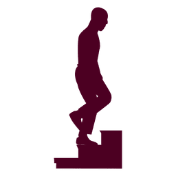 Homem subindo escadas - sequência 7 Desenho PNG