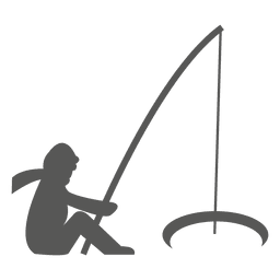 Icono de pesca de hombre Diseño PNG
