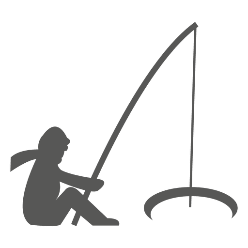 Icono de pesca de hombre Diseño PNG