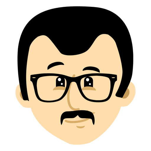 Man head cartoon PNG Design