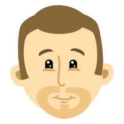 Dibujos animados de cabeza de hombre 2 Diseño PNG