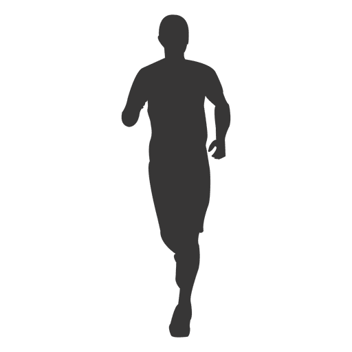 Man jogging silhouette 1