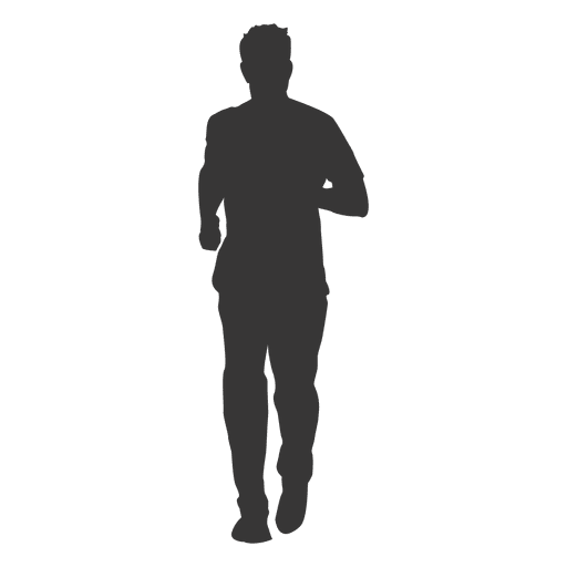 Man jogging silhouette 2 PNG Design
